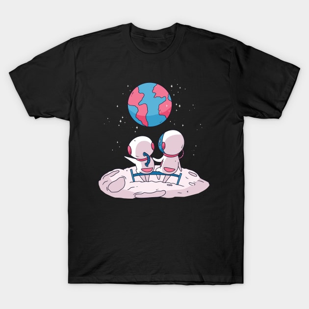 Cute Astronauts T-Shirt by EquilibriumArt